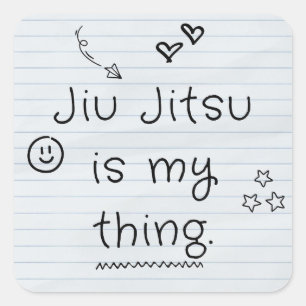 Sticker Carré Jiu Jitsu est ma conception d'autocollant