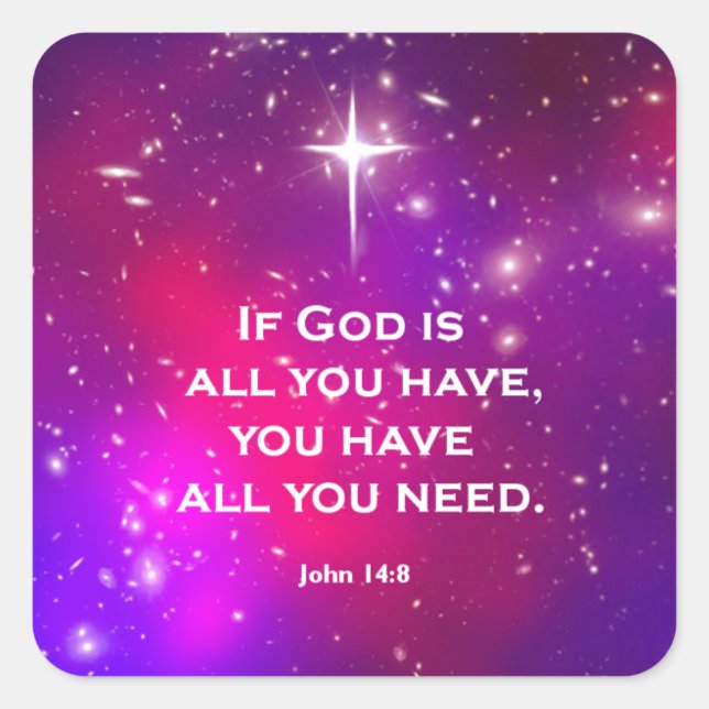 Sticker Carré John 14:8 (Devant)