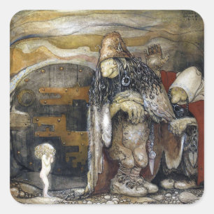 Sticker Carré John Bauer Troll