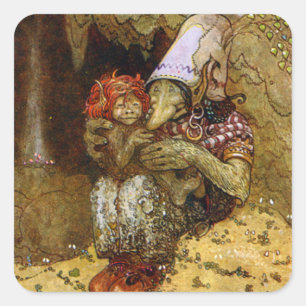 Sticker Carré John Bauer - Trolls