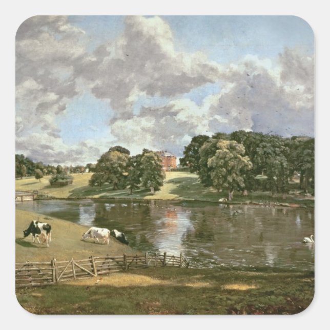 Sticker Carré John Constable | Wivenhoe Park, Essex, 1816 (Devant)