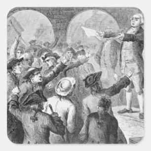 Sticker Carré John Lamb parlant à la Réunion des Fils de la Libe