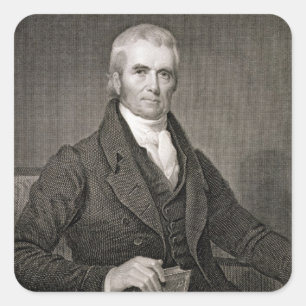 Sticker Carré John Marshall (1755-1835), gravé par Asher Brown