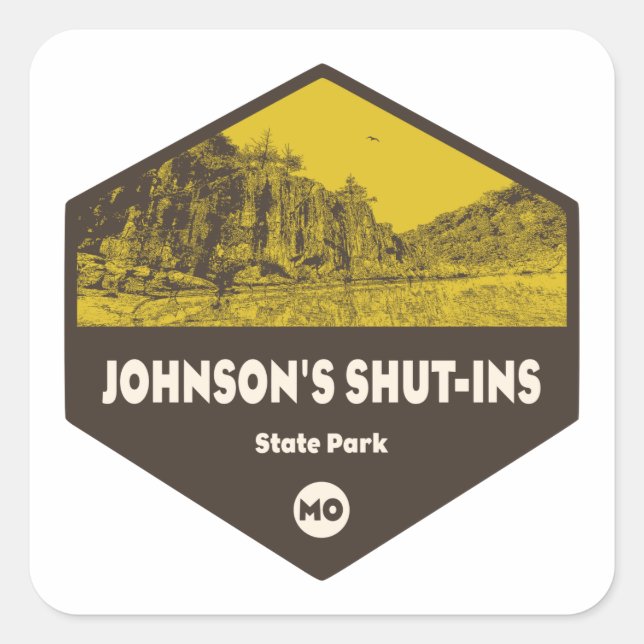 Sticker Carré Johnson's Shut-Ins State Park Missouri (Devant)