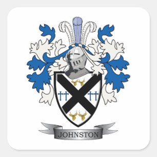 Sticker Carré Johnston Family Crest Coat of Arms