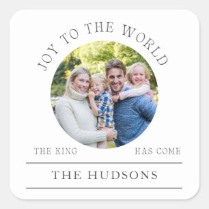 Sticker Carré Joie Blanche Moderne Au Monde Tour 1 Photo