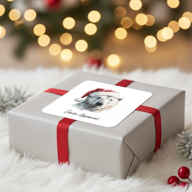 Sticker Carré Joie de Jingle Bear, sur mesure (Créateur téléchargé)