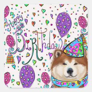 STICKER CARRÉ JOLI ANNIVERSAIRE