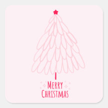 Joli arbre rose moderne Joyeux Noël