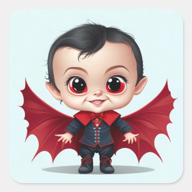 Sticker Carré Joli bébé Dracula (Devant)