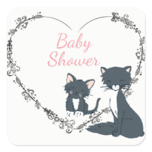 Joli Chat, Kitten, Baby shower Fils Heart Girls