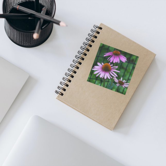 Sticker Carré Joli Conflowers violets Floral (In Situ Notebook)