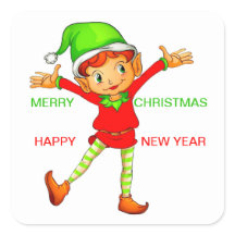Joli Elf Joyeux Noël & Joyeux Nouvel An coloré