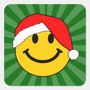 Sticker Carré Joli visage de Noël Père Noël
