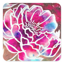 Jolie Dahlia Rose Fille Jolie Aquarelle Florale
