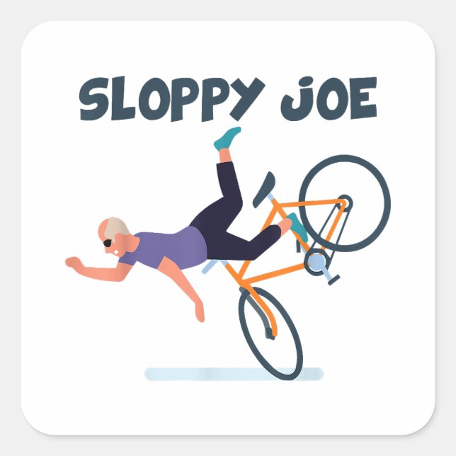 Sticker Carré Jolie Joe Funny Biden Chemise Sloppy Joe Biden Fun (Devant)