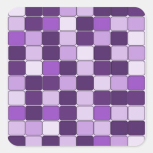 Sticker Carré Jolie mosaïque Motif Lavande Lilac violet 