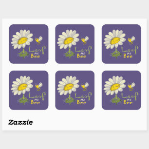Sticker Carré Jolie scène printanière avec fleur de marguerite e