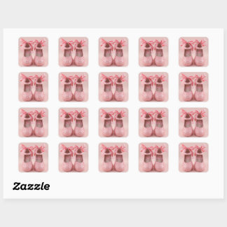 Sticker Carré jolies chaussures roses