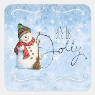 Sticker Carré Jolly Snowman ID841