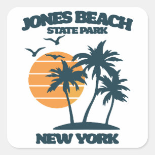Sticker Carré Jones Beach Long Island New York