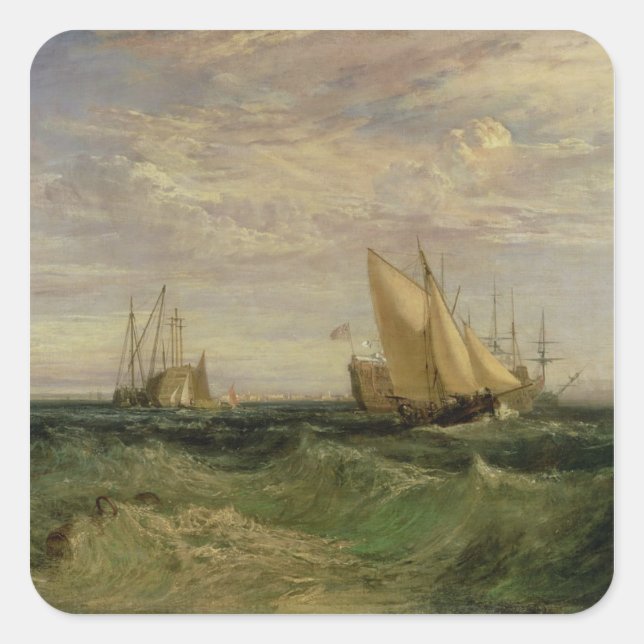 Sticker Carré Joseph Mallord William Turner | La confluence de (Devant)