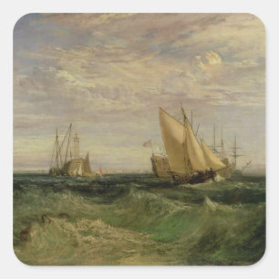 Sticker Carré Joseph Mallord William Turner   le confluent de