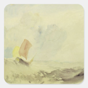 Sticker Carré Joseph Mallord William Turner   Un Morceau de mer 