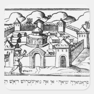 Sticker Carré Joshua aux murs de Jéricho