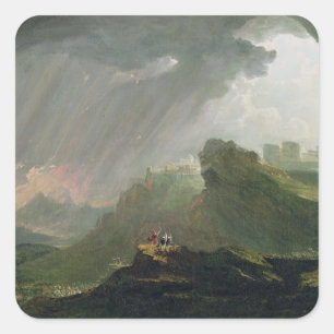 Sticker Carré Joshua commandant le Sun pour se tenir toujours