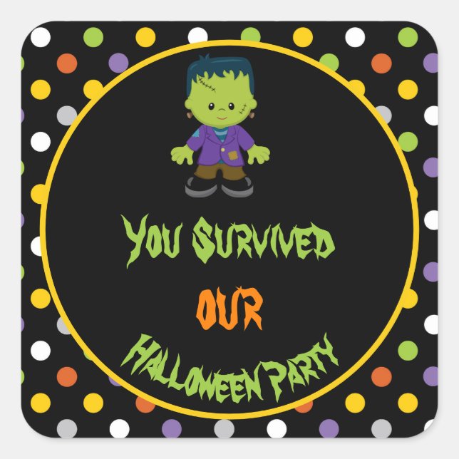 Sticker Carré Jote Monster Boy Halloween Costume Party (Devant)