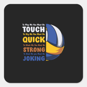 Sticker Carré Joueur de volley-ball Vous Devez Être Forts