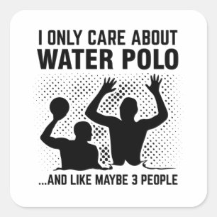Sticker Carré Joueur de water-polo   Idée cadeau de l'équipe de 