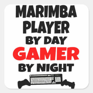 Sticker Carré Joueur Marimba