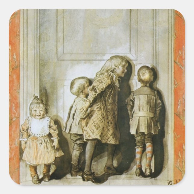 Sticker Carré Jour avant la veille de Noël (Devant)