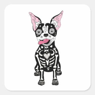 Sticker Carré Jour de l'Autocollant pour chien mort