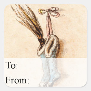 Sticker Carré Jour de Noël