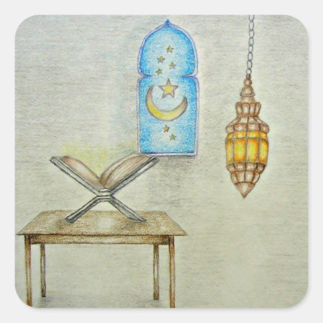 STICKER CARRÉ JOUR DU RAMADAN (Devant)