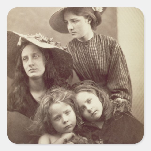 Sticker Carré Jours d'été, c.1866 (copie d'albumen d'un collodio (Devant)