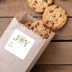 Sticker Carré Joy Festif Fête Fête Fête Fête Colorée À De