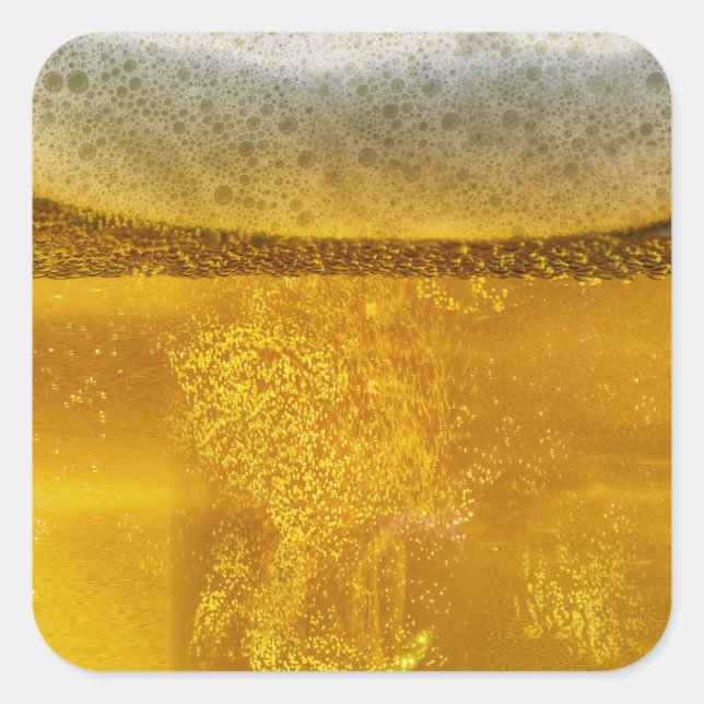 Sticker Carré Joyeuse Bière Galaxy un Céleste étanche (Devant)