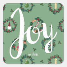 Joyeuse couronne de Noël, personnalisable