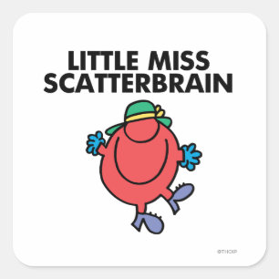 Sticker Carré Joyeuse petite Miss Scattercerveau