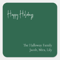 Joyeuses Vacances Vert Famille Cadeau