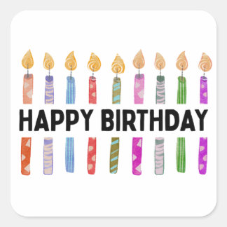 STICKER CARRÉ JOYEUX ANNIVERSAIRE