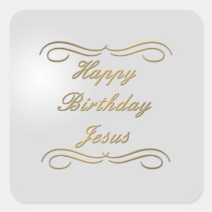Sticker Carré Joyeux anniversaire Jésus