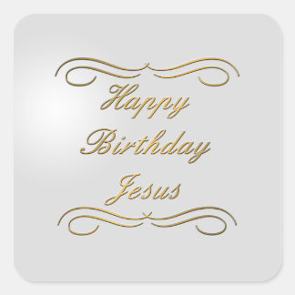 Sticker Carré Joyeux anniversaire Jésus