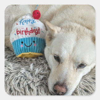 Sticker Carré Joyeux anniversaire pour vous..