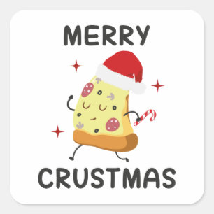 Sticker Carré Joyeux Crustmas