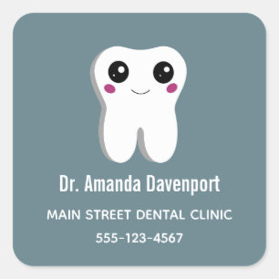 Sticker Carré Joyeux Dentelle Dentelle souriante mignonne dessin